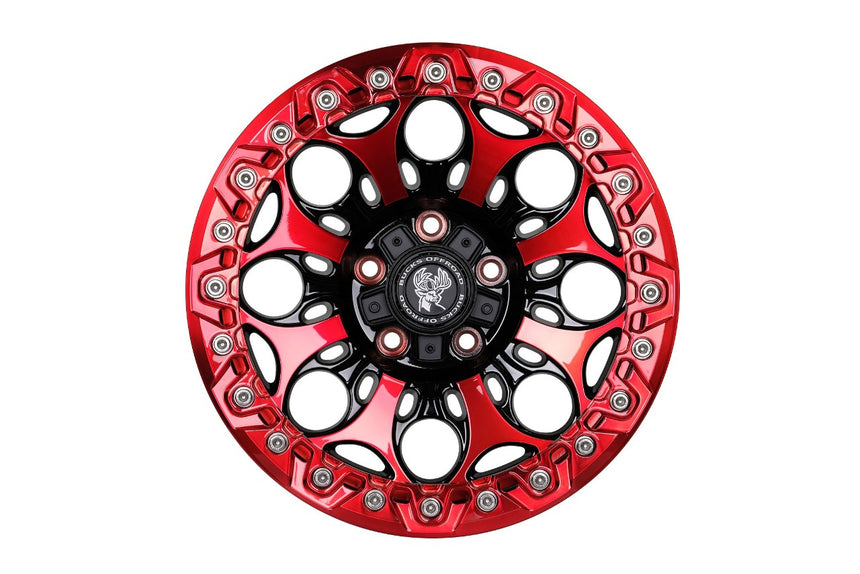 Bucks B502 Slotted Beadlock Wheels Red