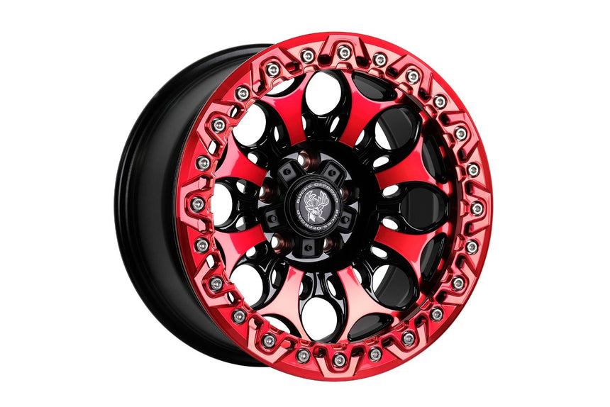 Bucks B502 Slotted Beadlock Wheels Red