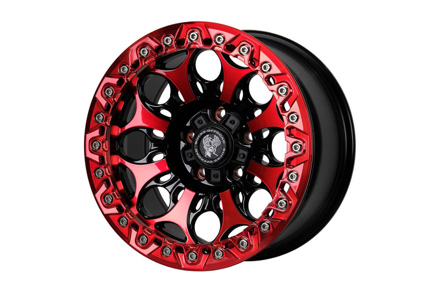 Bucks B502 Slotted Beadlock Wheels Red