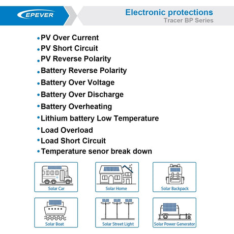 EPEVER Tracer Solar MPPT Charge Controller 10A/20A/30A