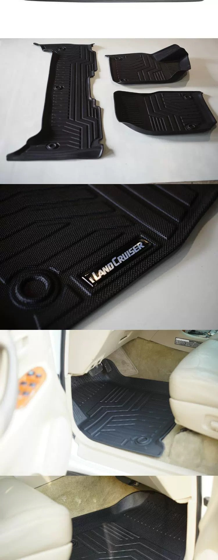 Toyota Land Cruiser LC100 LX470 Black 3D Floor Liner Mat