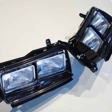 toyota land cruiser lc80 hdj80  Quad Headlight Kit black bezel