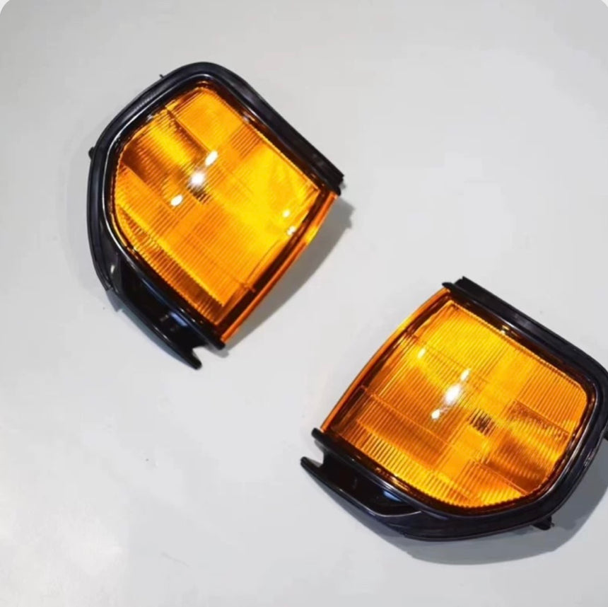 toyota land cruiser lc80 hdj80 black bezel amber corner light