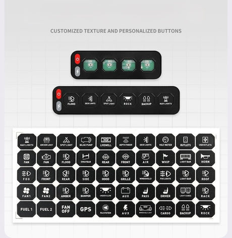 offroad porsche cayenne ATS 4/6 Gang Wireless LED Switch Panel, Off-Road Light Controller