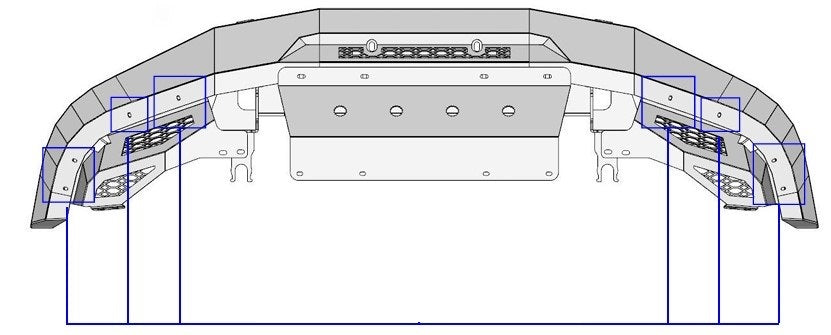 Akioverland Porsche Cayenne 957 low profile offroad steel bumper 