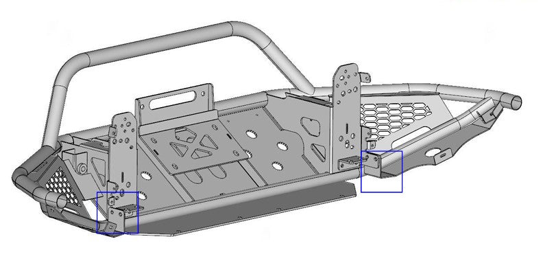 Akioverland Porsche Cayenne 958 tubular offroad bumper with winch bracket