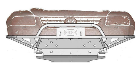 Akioverland Gen 1 VW touareg off-road tubular bumper with winch bracket